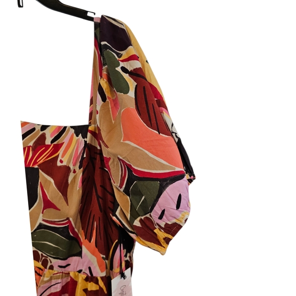 Crystal Sky Size 3X Tropical Print Long Maxi Dress Multi-Color - Picture 3 of 7